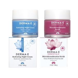 DERMA E Microdermabrasion Scrub + Night Cream